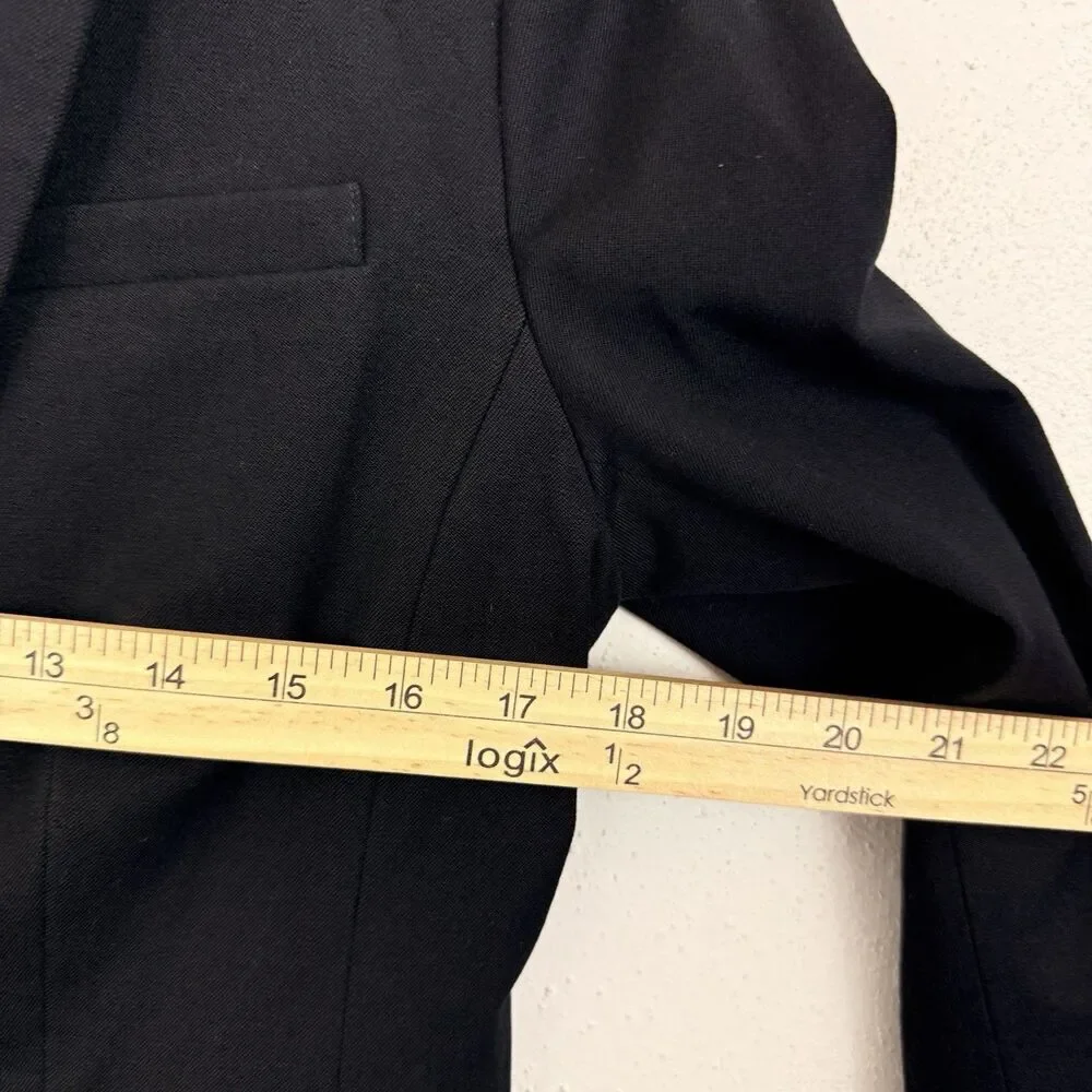 Banana Republic Blazer Long & Lean Womens Sz 8 Black Office Interview Career